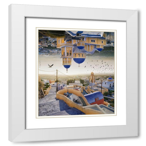Double Landscape White Modern Wood Framed Art Print with Double Matting by Heine, Ben