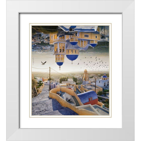 Double Landscape White Modern Wood Framed Art Print with Double Matting by Heine, Ben