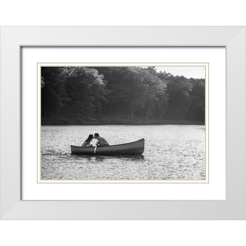 Boat Romance 3 White Modern Wood Framed Art Print with Double Matting by Heine, Ben