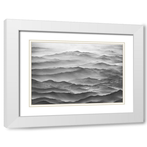Ocean Mountains White Modern Wood Framed Art Print with Double Matting by Heine, Ben