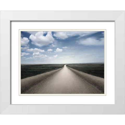 Goodbye Troubles White Modern Wood Framed Art Print with Double Matting by Heine, Ben