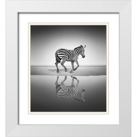 Sea of Freedom White Modern Wood Framed Art Print with Double Matting by Heine, Ben