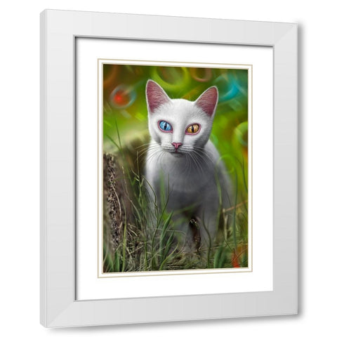 Hypnosis White Modern Wood Framed Art Print with Double Matting by Heine, Ben