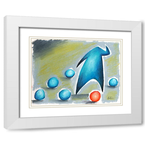 I lost My Mind White Modern Wood Framed Art Print with Double Matting by Heine, Ben