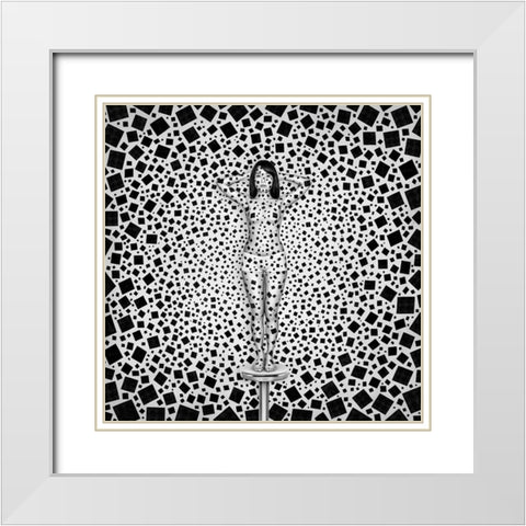 Less is More White Modern Wood Framed Art Print with Double Matting by Heine, Ben
