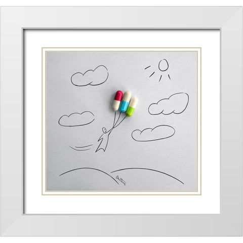 Medicines that save life White Modern Wood Framed Art Print with Double Matting by Heine, Ben