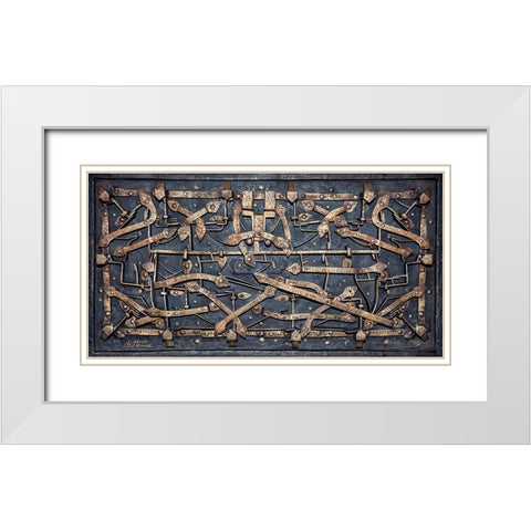 Medieval Box - Dinant White Modern Wood Framed Art Print with Double Matting by Heine, Ben