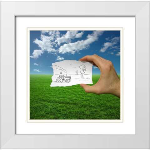 Pencil Vs Camera - 9 White Modern Wood Framed Art Print with Double Matting by Heine, Ben