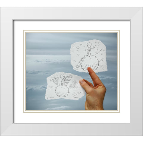 Pencil Vs Camera 23 White Modern Wood Framed Art Print with Double Matting by Heine, Ben