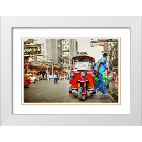 Thailand - 66 White Modern Wood Framed Art Print with Double Matting by Heine, Ben
