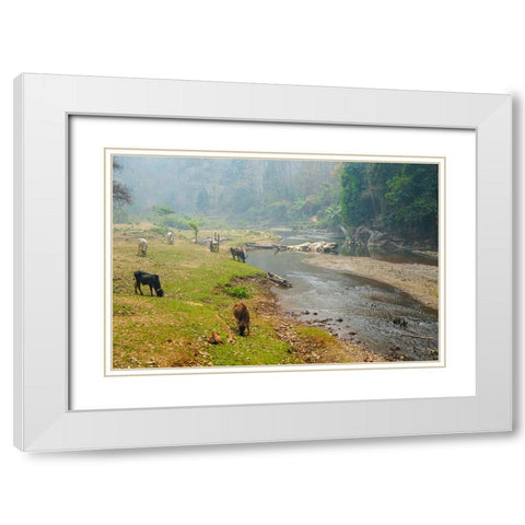 Thailand - 79 White Modern Wood Framed Art Print with Double Matting by Heine, Ben