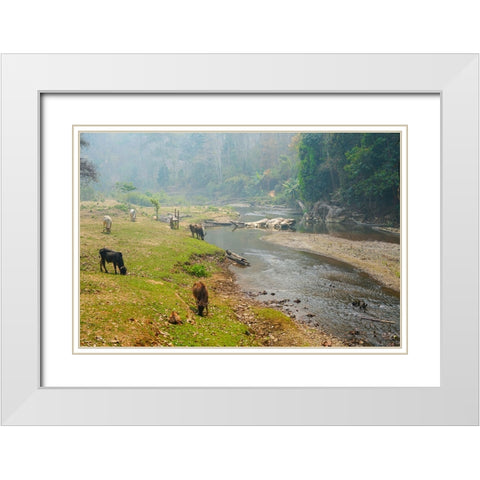 Thailand - 79 White Modern Wood Framed Art Print with Double Matting by Heine, Ben