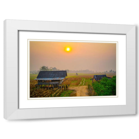 Thailand - 157 White Modern Wood Framed Art Print with Double Matting by Heine, Ben