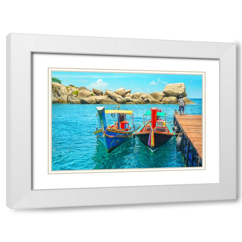Thailand - 409 White Modern Wood Framed Art Print with Double Matting by Heine, Ben