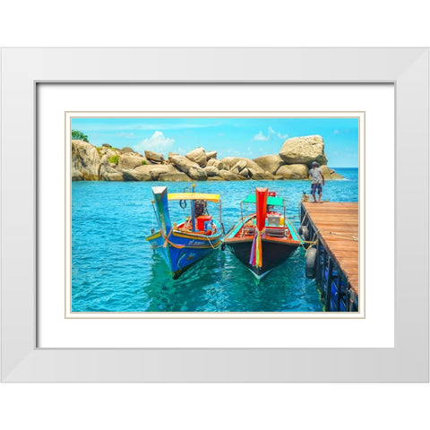 Thailand - 409 White Modern Wood Framed Art Print with Double Matting by Heine, Ben