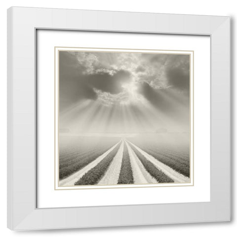 There is a God Somewhere White Modern Wood Framed Art Print with Double Matting by Heine, Ben