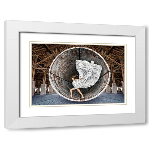 Time Traveller White Modern Wood Framed Art Print with Double Matting by Heine, Ben