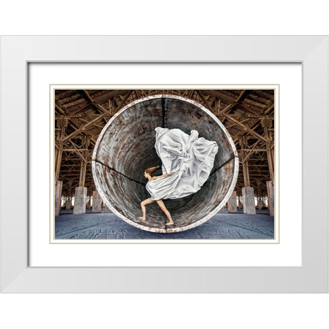 Time Traveller White Modern Wood Framed Art Print with Double Matting by Heine, Ben