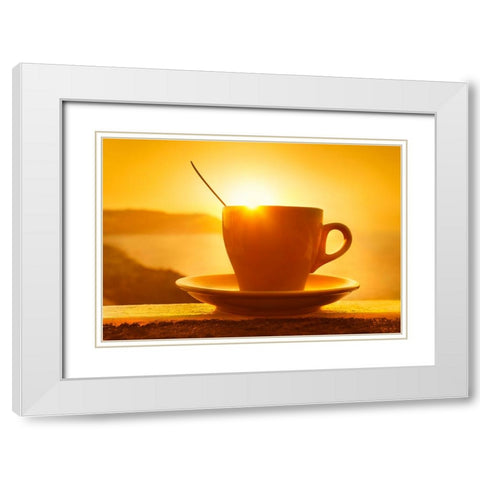 Wake Up White Modern Wood Framed Art Print with Double Matting by Heine, Ben