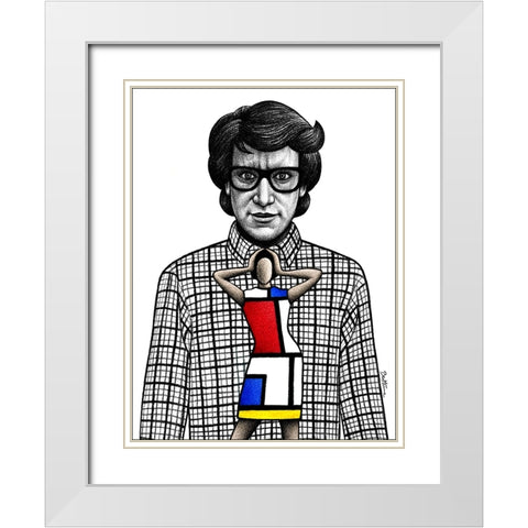 Yves Saint Laurent White Modern Wood Framed Art Print with Double Matting by Heine, Ben