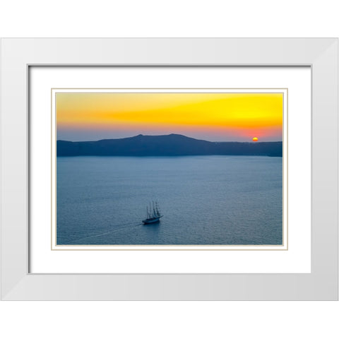 _SAM4017 White Modern Wood Framed Art Print with Double Matting by Heine, Ben