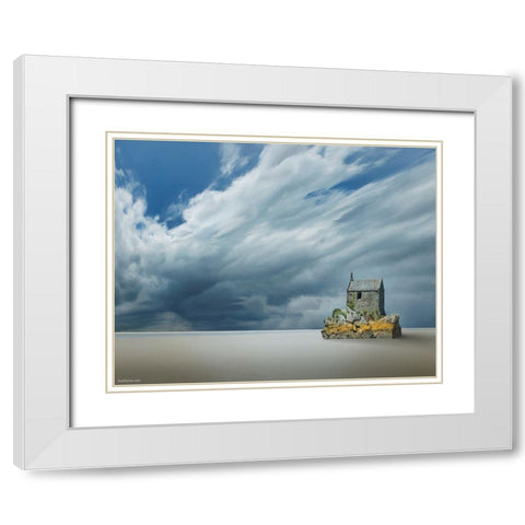 14 Voices of Solitude White Modern Wood Framed Art Print with Double Matting by Heine, Ben