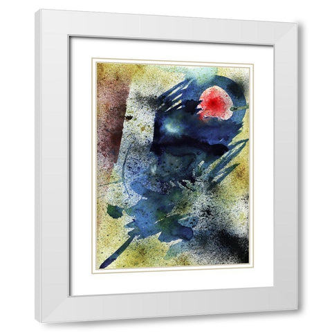 Abstract Big Bang White Modern Wood Framed Art Print with Double Matting by Heine, Ben