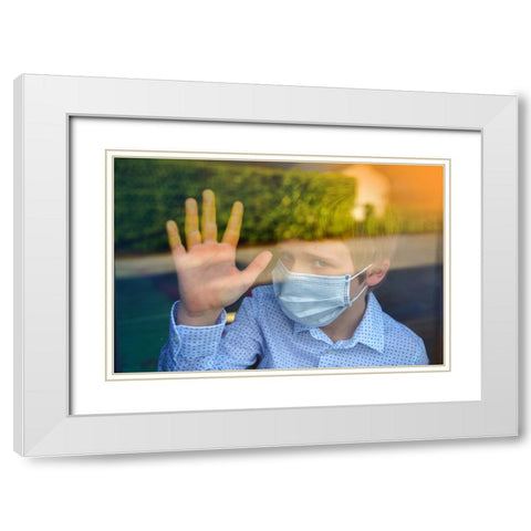 BEN01251 White Modern Wood Framed Art Print with Double Matting by Heine, Ben