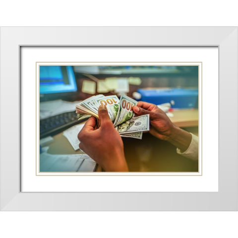 BEN08175 White Modern Wood Framed Art Print with Double Matting by Heine, Ben