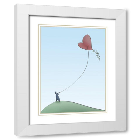 Dont go to far White Modern Wood Framed Art Print with Double Matting by Heine, Ben