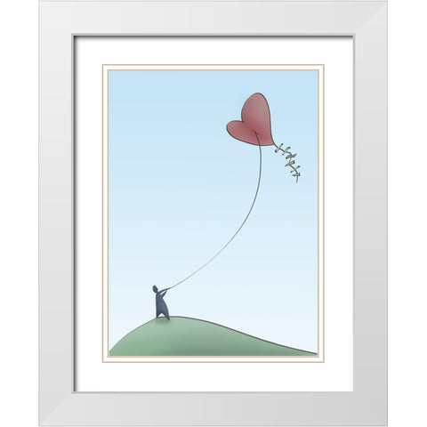 Dont go to far White Modern Wood Framed Art Print with Double Matting by Heine, Ben