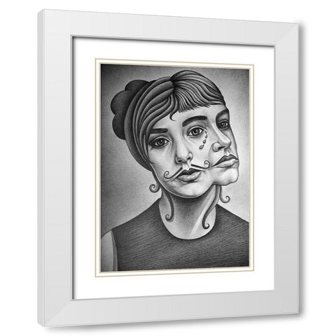 Double Face White Modern Wood Framed Art Print with Double Matting by Heine, Ben