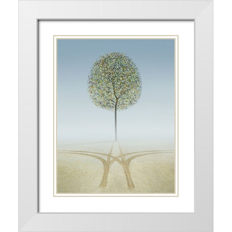 Eden White Modern Wood Framed Art Print with Double Matting by Heine, Ben