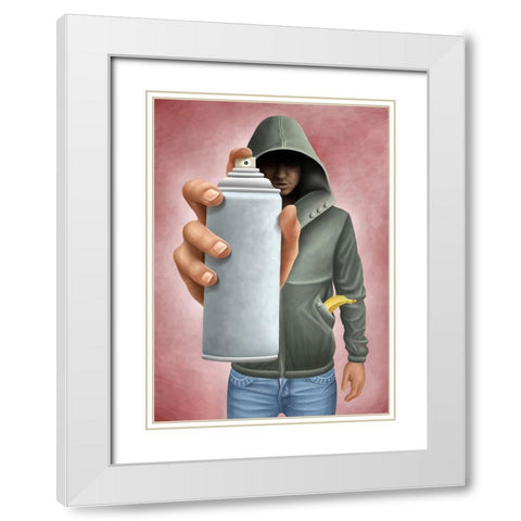 Graph Artist White Modern Wood Framed Art Print with Double Matting by Heine, Ben