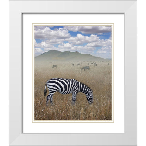 Once Upon a Time in Kenya - 1 White Modern Wood Framed Art Print with Double Matting by Heine, Ben