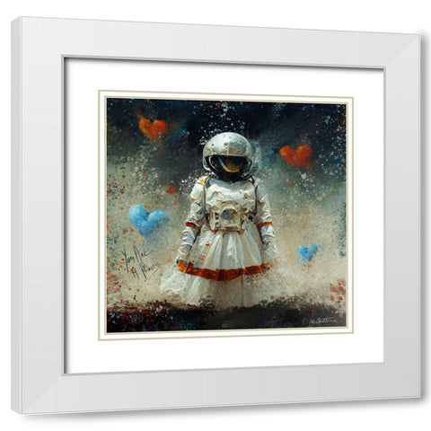 Astro Cruise 8 - You Were Born to Become a Princess White Modern Wood Framed Art Print with Double Matting by Heine, Ben