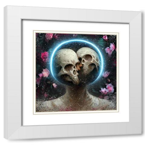 Astro Cruise 11 - Forever Connected in the Cosmos White Modern Wood Framed Art Print with Double Matting by Heine, Ben