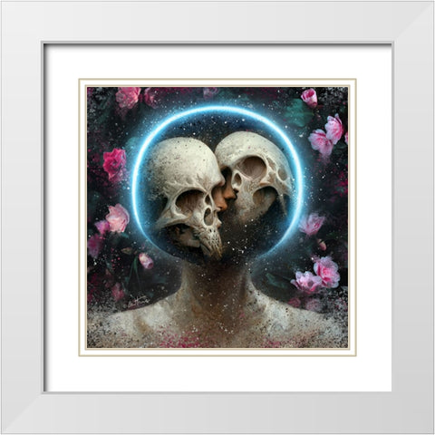 Astro Cruise 11 - Forever Connected in the Cosmos White Modern Wood Framed Art Print with Double Matting by Heine, Ben