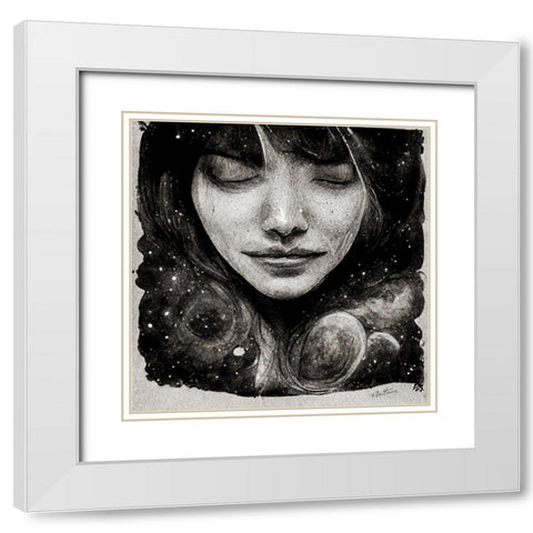 Astro Cruise 27 - Astro Hair 2 White Modern Wood Framed Art Print with Double Matting by Heine, Ben