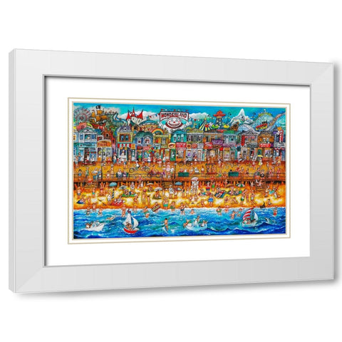 Wonderland White Modern Wood Framed Art Print with Double Matting by Bell, Bill