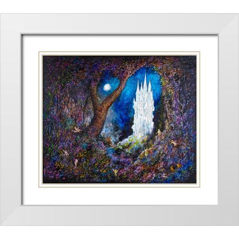 The Fairie Castle White Modern Wood Framed Art Print with Double Matting by Bell, Bill
