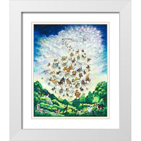 Canine Creation White Modern Wood Framed Art Print with Double Matting by Bell, Bill