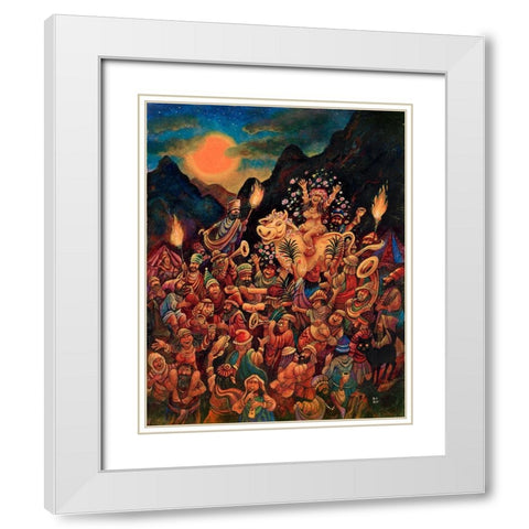 4 White Modern Wood Framed Art Print with Double Matting by Bell, Bill