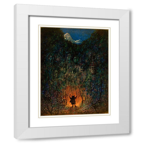 Ghosts 2 White Modern Wood Framed Art Print with Double Matting by Bell, Bill
