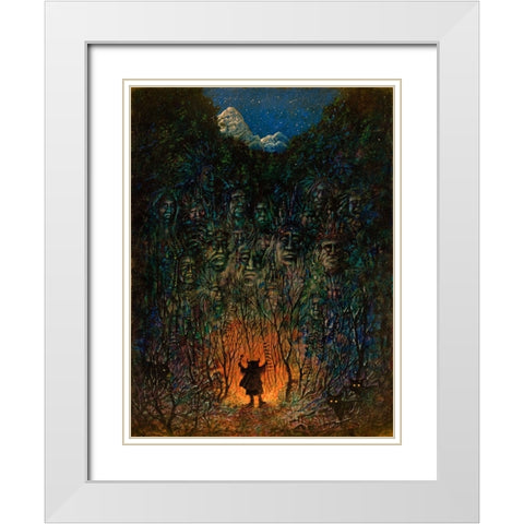 Ghosts 2 White Modern Wood Framed Art Print with Double Matting by Bell, Bill