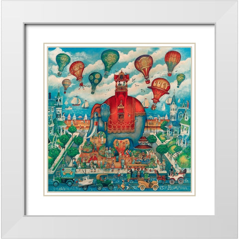 Lucy White Modern Wood Framed Art Print with Double Matting by Bell, Bill