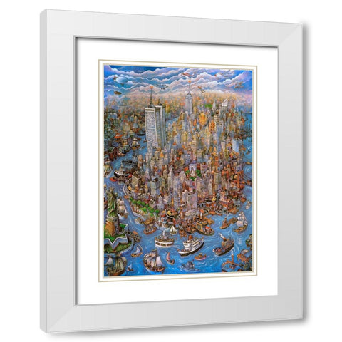 28 White Modern Wood Framed Art Print with Double Matting by Bell, Bill