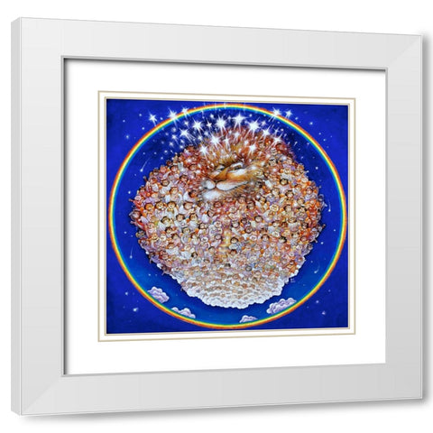 Heaven White Modern Wood Framed Art Print with Double Matting by Bell, Bill