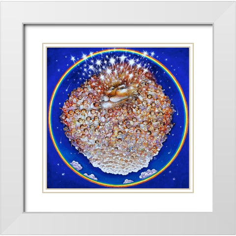 Heaven White Modern Wood Framed Art Print with Double Matting by Bell, Bill