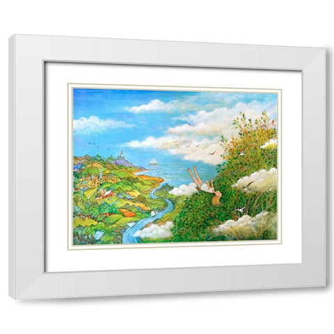 43 White Modern Wood Framed Art Print with Double Matting by Bell, Bill